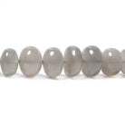7-9mm Platinum Grey Moonstone Plain Rondelles 78pcs - Beadsofcambay.com