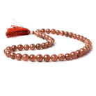 7-9mm Rhodochrosite Plain Round Beads 16 inch 47 pieces AA Grade - Beadsofcambay.com