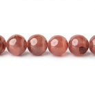 7-9mm Rhodochrosite Plain Round Beads 16 inch 52 pieces AAA - Beadsofcambay.com