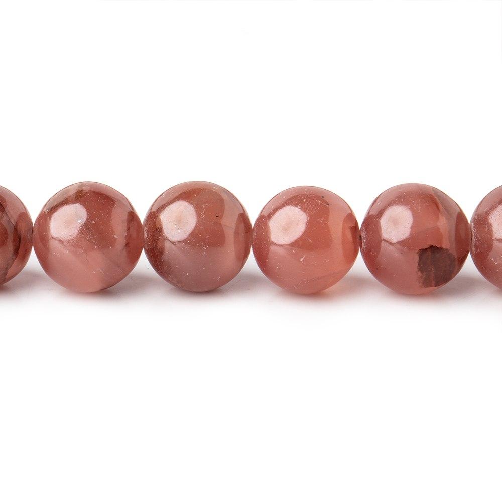 7-9mm Rhodochrosite Plain Round Beads 16 inch 52 pieces AAA - Beadsofcambay.com