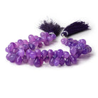 7-9mm Shaded Purple Chalcedony Faceted Tear Drop Beads 8 inch 80 pieces - Beadsofcambay.com