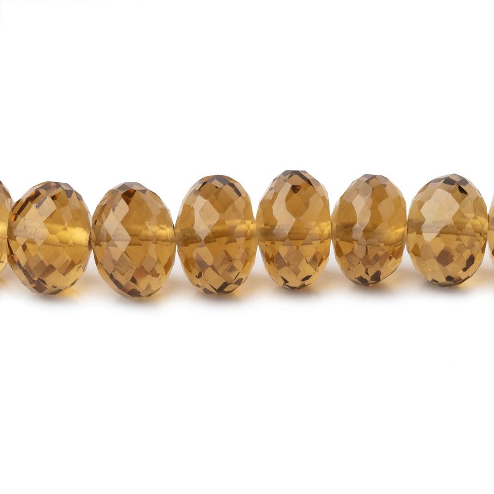 7-9mm Whiskey Quartz Faceted Rondelle Beads 16 inch 75 pieces AAA - Beadsofcambay.com