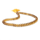 7-9mm Whiskey Quartz Faceted Rondelle Beads 16 inch 75 pieces AAA - Beadsofcambay.com