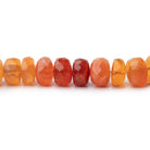 7mm Fire Opal Faceted Rondelle Beads 15 inch 82 pieces - BeadsofCambay.com