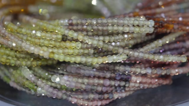 Beadsofcambay 2mm Multi Gemstone micro faceted rondelle beads 17 inch 285 pieces AAA