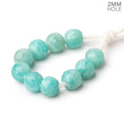 7.3mm Amazonite 2mm Large Hole Faceted Round Beads Set of 10 - Beadsofcambay.com