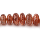 7.5-10.5mm Sunstone Plain Rondelle Beads 8 inch 42 pieces - Beadsofcambay.com
