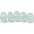 7.5-11mm Aquamarine Plain Rondelle Beads 18 inch 75 pieces - Beadsofcambay.com