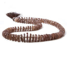 7.5-12mm Chocolate Moonstone faceted heshi beads 16 inch 90 pieces - Beadsofcambay.com