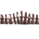 7.5-12mm Chocolate Moonstone faceted heshi beads 16 inch 90 pieces - Beadsofcambay.com
