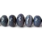 7.5-13.5mm Blue Grey Australian Opal faceted rondelle beads 18 inch 71 pieces - Beadsofcambay.com