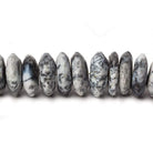 7.5-13.5mm Dendritic Opal German Faceted Rondelle 16 inch 93 pieces AA - Beadsofcambay.com