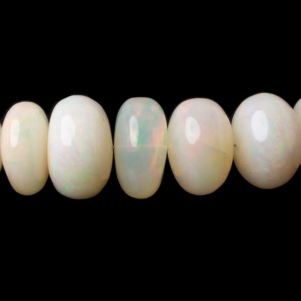 7.5-13mm Ethiopian Opal plain rondelle beads 18 inch 79 pieces AA - Beadsofcambay.com