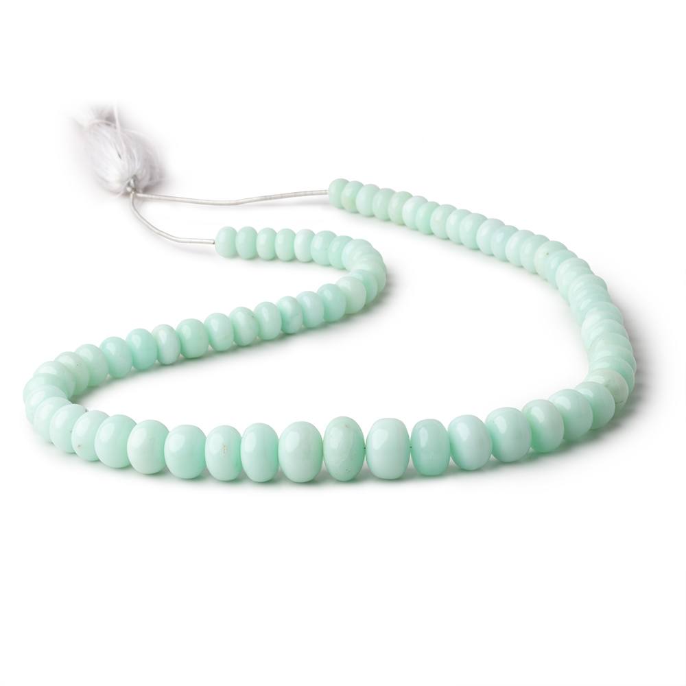 7.5-13mm Pale Chrysoprase Plain Rondelle Beads 18 inch 72 pieces - Beadsofcambay.com