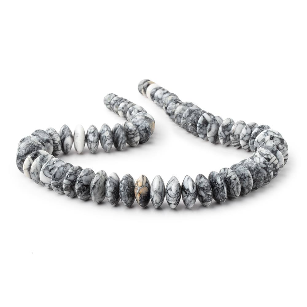 7.5-15mm Austrian Pinolith German Cut Plain Rondelles 16 inch 65 Beads AA - Beadsofcambay.com