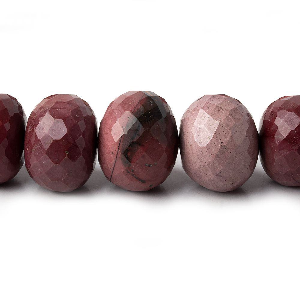 7.5-17mm Multi Color Moukaite Jasper faceted rondelles 15 inch 44 beads AA - Beadsofcambay.com
