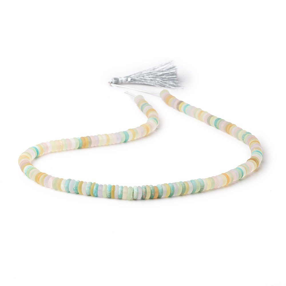 7.5-8.5mm Matte Multi Gemstone Plain Rondelle Beads 20 inch 196 pieces AA - Beadsofcambay.com