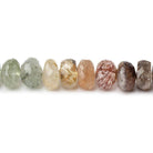 7.5-8.5mm Sagenetic Quartz Faceted Rondelle 16 inch 80 beads - Beadsofcambay.com