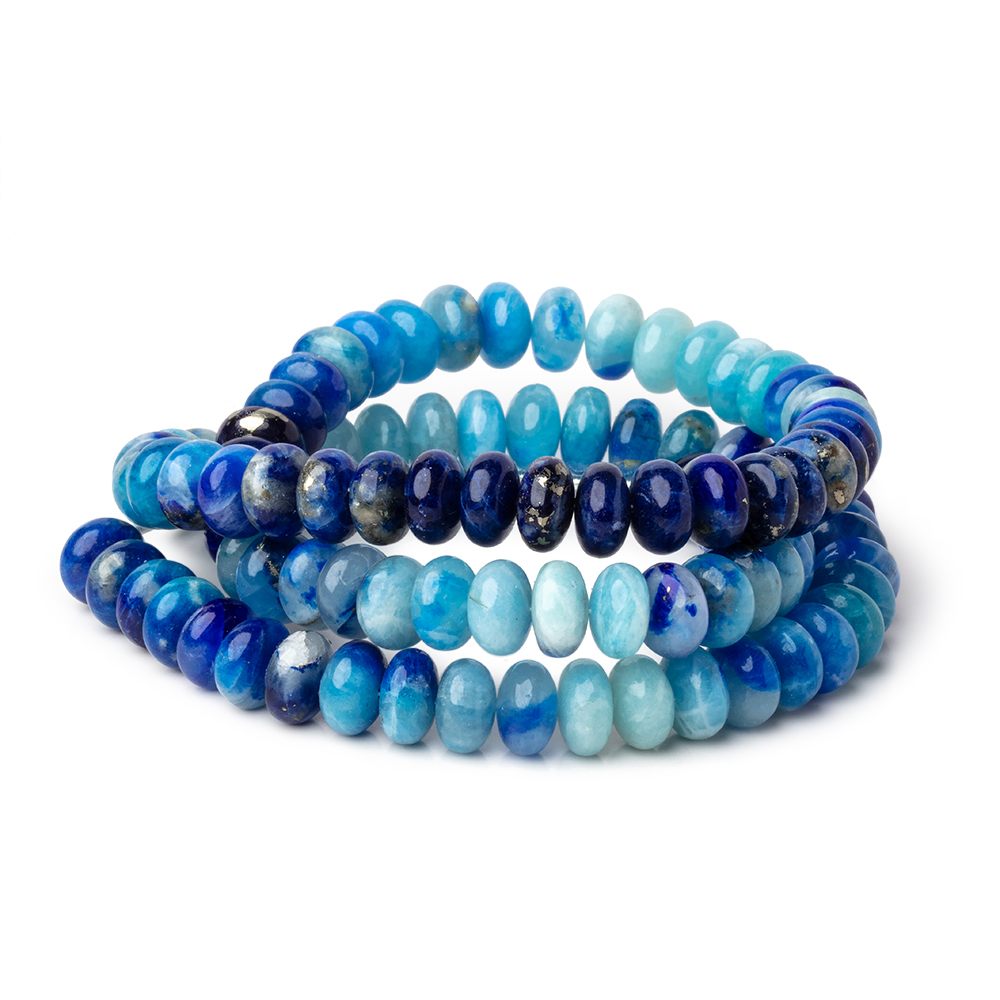 7.5-8mm Afghanite Plain Rondelles 18 inch 98 Beads AAA - Beadsofcambay.com