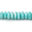 7.5-8mm Amazonite Faceted Rondelle Beads 8 inch 60 pieces - Beadsofcambay.com