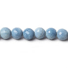 7.5-8mm Denim Blue Opal faceted round beads 8 inch 27 pieces - Beadsofcambay.com