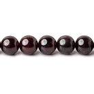 7.5-8mm Garnet plain round beads 15 inch 50 pieces A - Beadsofcambay.com