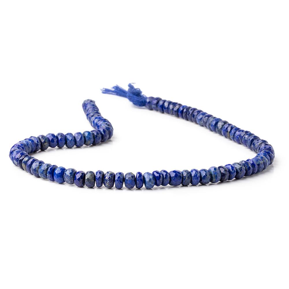 7.5-8mm Lapis Lazuli Faceted Rondelle Beads 15 inch 87 pieces - Beadsofcambay.com