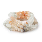 7.5-8mm Multi Color Moonstone German Faceted Rondelles 16 inch 112 Beads - Beadsofcambay.com