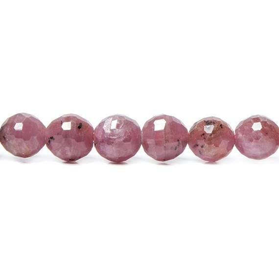 7.5-8mm Multi Color Sapphire and Ruby Faceted Round Beads 49 pieces 15.5 inch - Beadsofcambay.com