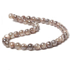 7.5-8mm Mystic Multi Grey Moonstone faceted rounds 14 inch 45 pieces - Beadsofcambay.com