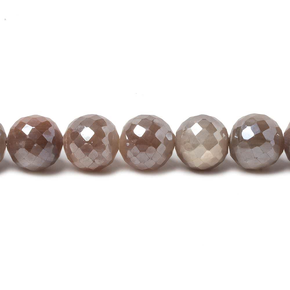7.5-8mm Mystic Multi Grey Moonstone faceted rounds 14 inch 45 pieces - Beadsofcambay.com