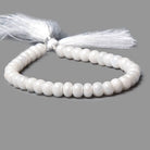 7.5-8mm Mystic White Quartz plain rondelle beads 8 inch 37 pieces - Beadsofcambay.com