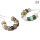 7.5-9mm Blue Peruvian Opal 2mm Large Hole Plain Rondelle Set of 10 Beads - Beadsofcambay.com