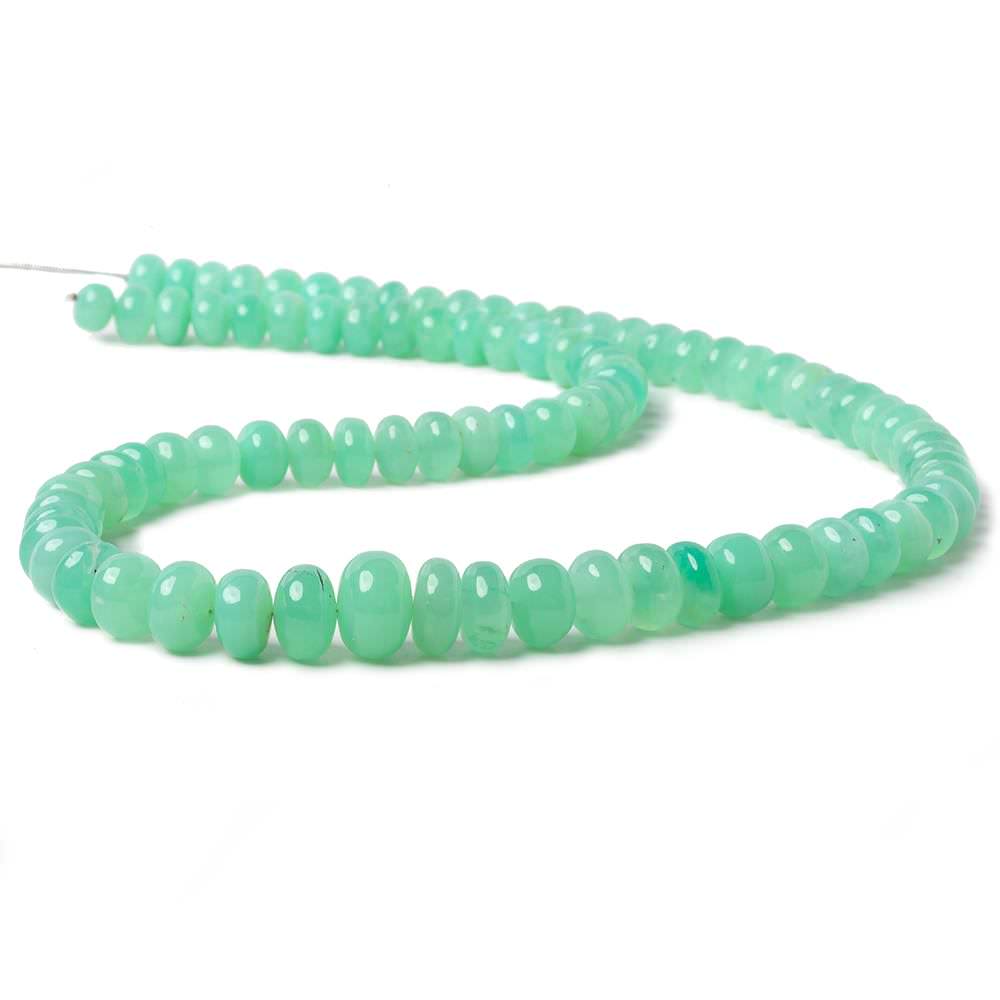 7.5-9mm Chrysoprase plain rondelle beads 20 inch 88 pieces A - Beadsofcambay.com