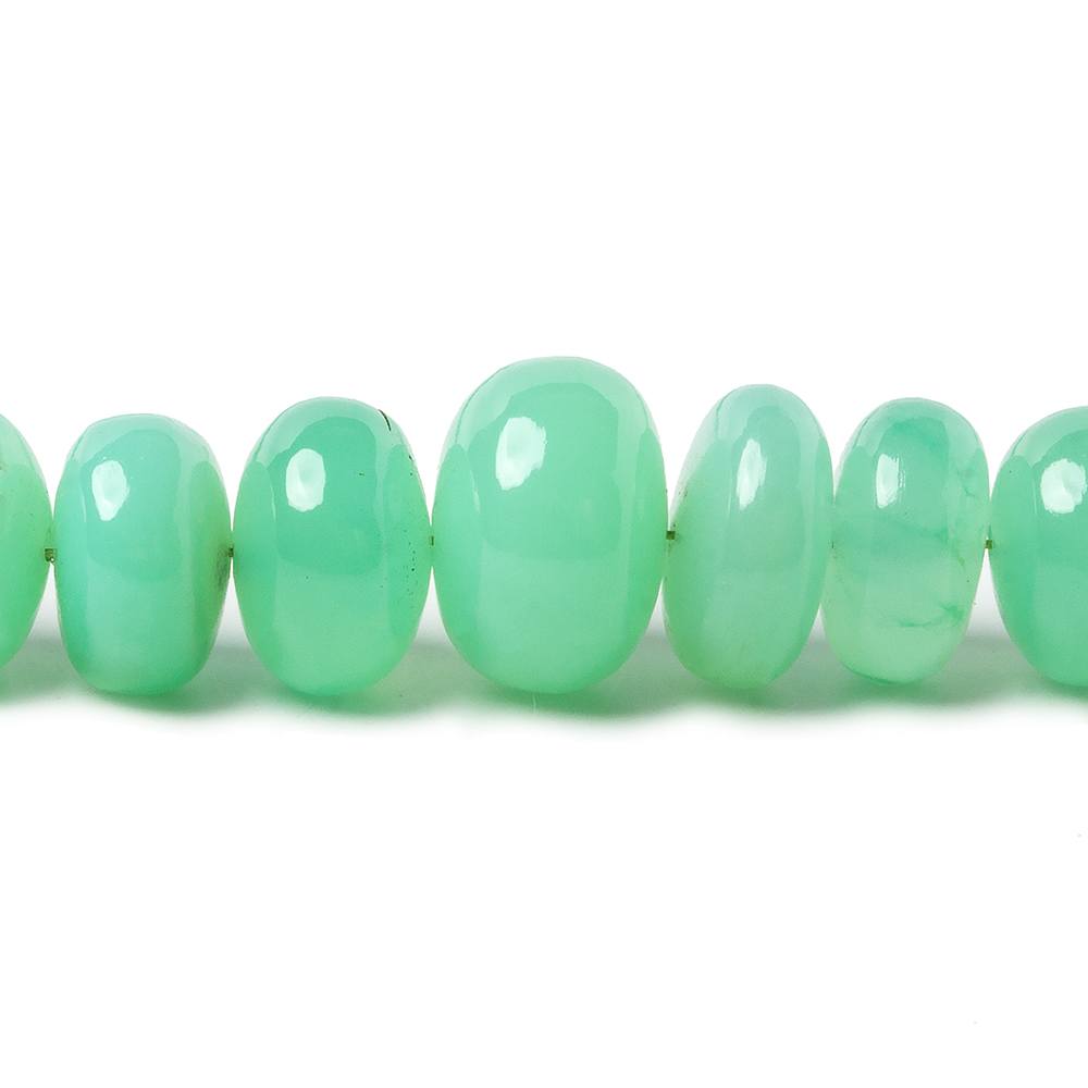 7.5-9mm Chrysoprase plain rondelle beads 20 inch 88 pieces A - Beadsofcambay.com