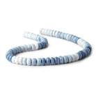 7.5-9mm Owyhee Denim Blue Opal Faceted Rondelle Beads 14 inch 74 pieces - Beadsofcambay.com