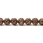 7.5mm Antiqued Copper Bali Design 8 inch 27 pcs - Beadsofcambay.com
