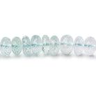 7.5mm Aquamarine Faceted Rondelle Beads 15 inch 93 pieces - Beadsofcambay.com