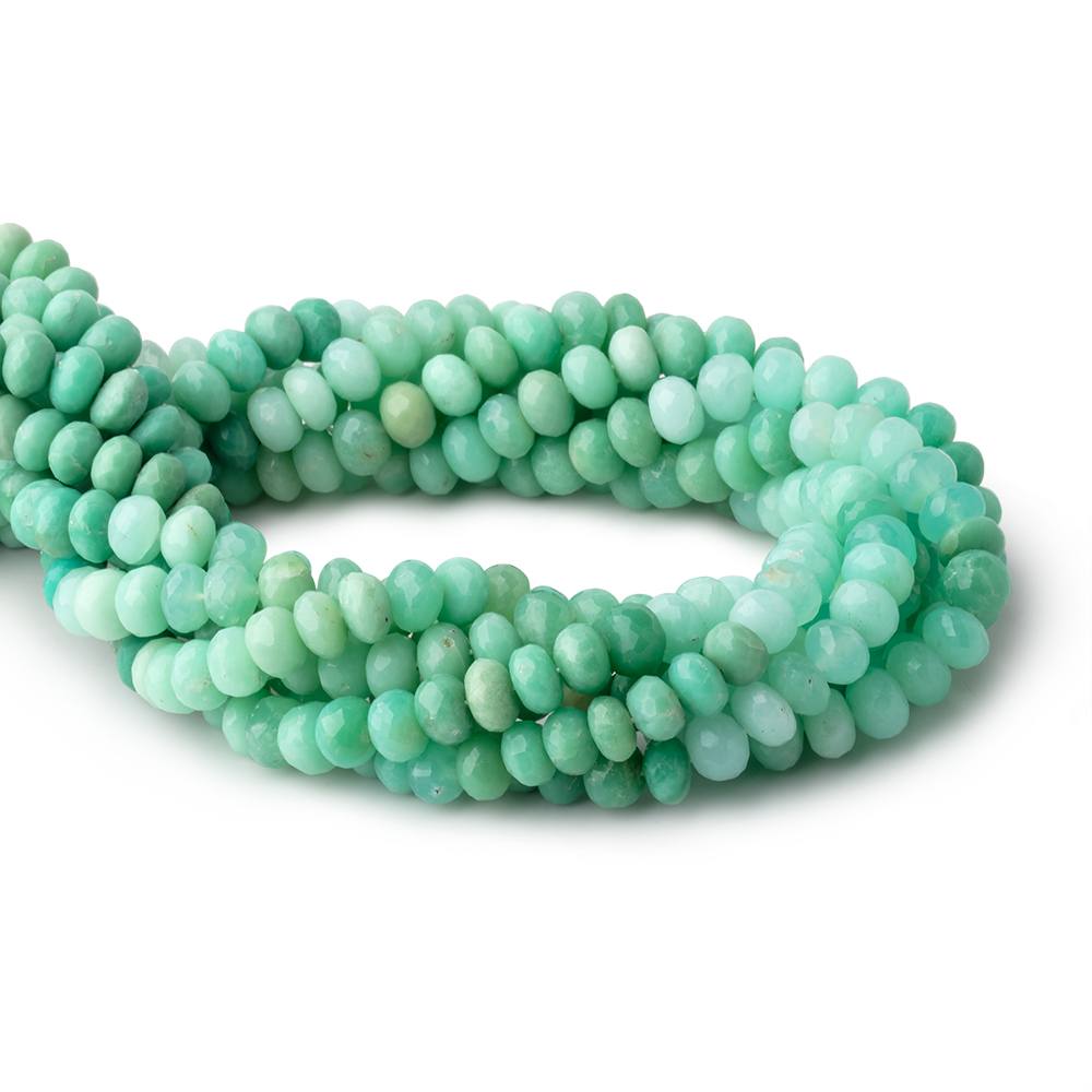 7.5mm Chrysoprase Faceted Rondelle Beads 15 inch 64 pieces - Beadsofcambay.com