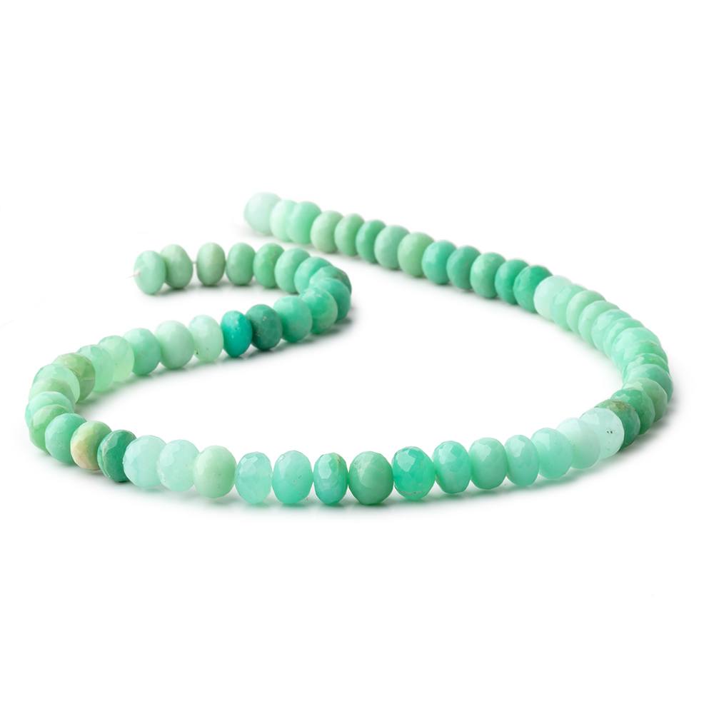 7.5mm Chrysoprase Faceted Rondelle Beads 15 inch 64 pieces - Beadsofcambay.com