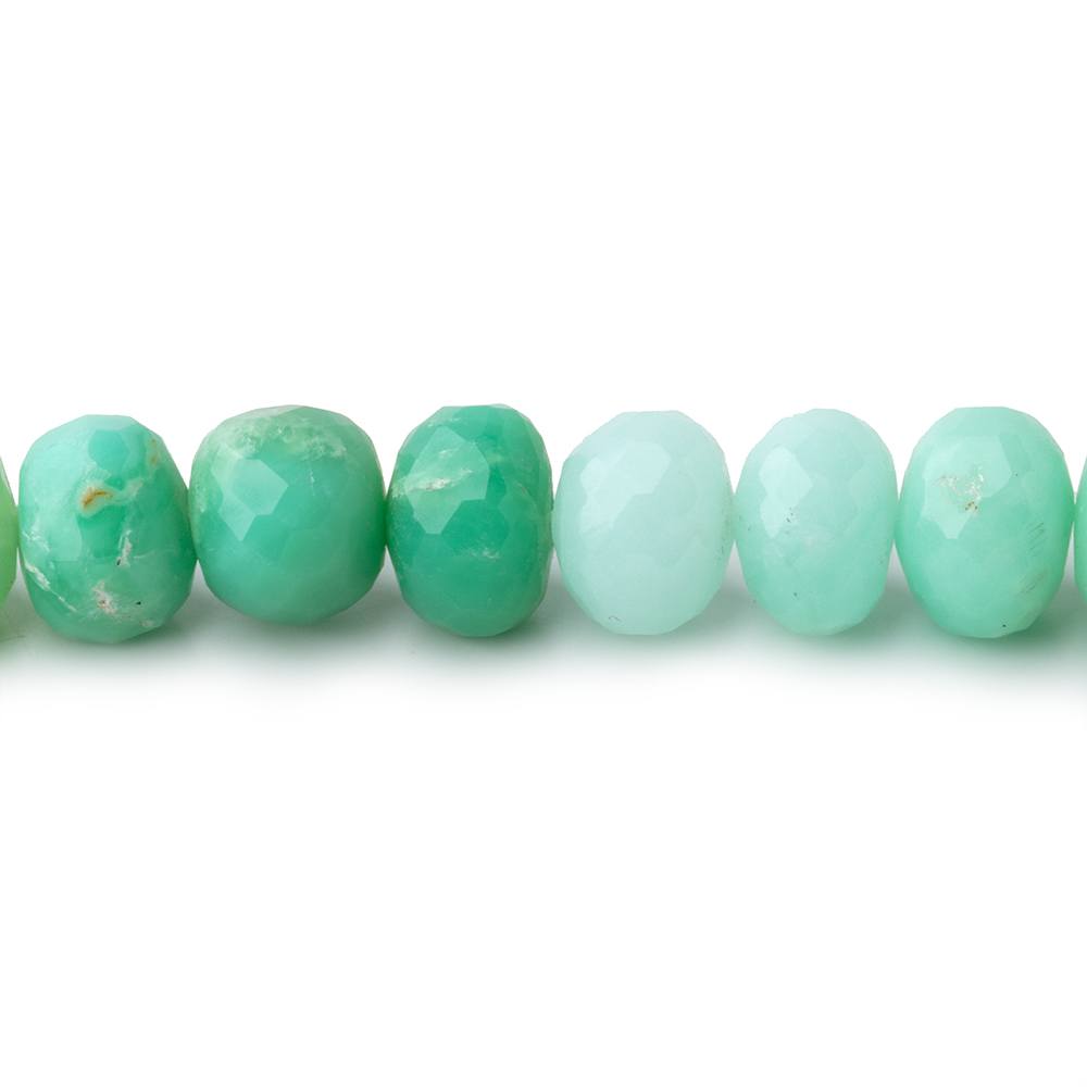 7.5mm Chrysoprase Faceted Rondelle Beads 15 inch 64 pieces - Beadsofcambay.com