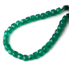 7.5mm Green Onyx Faceted Cube Beads, 9 inch strand 30pcs/str - Beadsofcambay.com