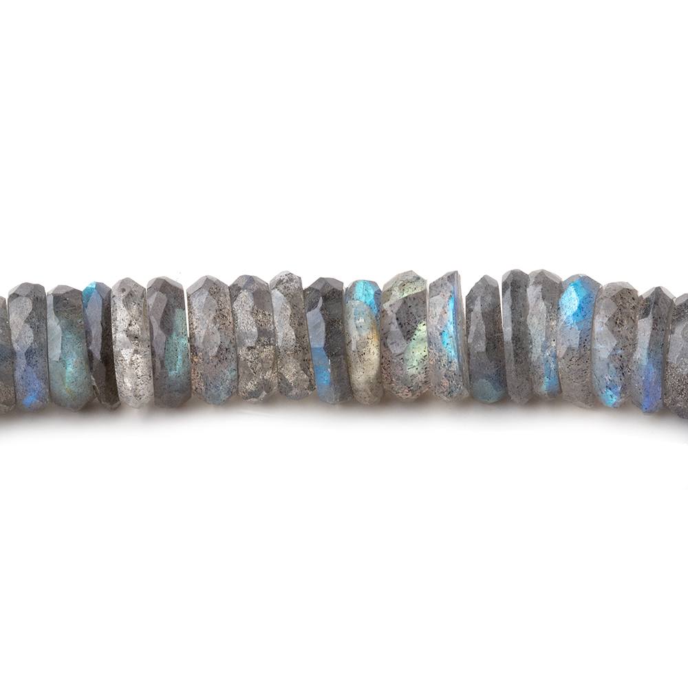 7.5mm Labradorite faceted heshi beads 7.5 inches 84 pieces - Beadsofcambay.com
