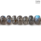 7.5mm Labradorite Faceted Rondelle Beads 9 inch 50 pieces AAA 1mm Hole - Beadsofcambay.com