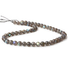 7.5mm Labradorite plain round beads 16 inch 37 pieces AAA - Beadsofcambay.com