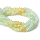 7.5mm Multi Color Prehnite faceted rondelle beads 13 inch 78 pieces - Beadsofcambay.com