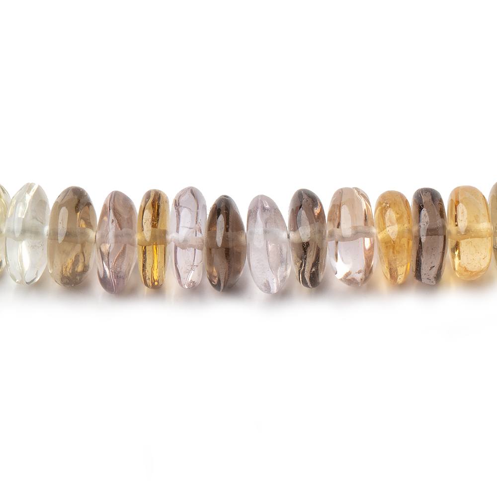 7.5mm Multi Gemstone Plain Rondelle Beads 16 inch 145 pieces - Beadsofcambay.com