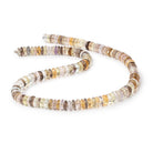 7.5mm Multi Gemstone Plain Rondelle Beads 16 inch 145 pieces - Beadsofcambay.com