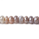 7.5mm Mystic Tri-Color Moonstone faceted rondelles 8 inch 43 beads - Beadsofcambay.com