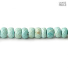 7.5mm Turquoise large hole faceted rondelle beads 16 inch 85 beads - Beadsofcambay.com